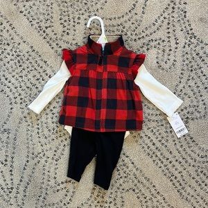Buffalo check set for baby girl